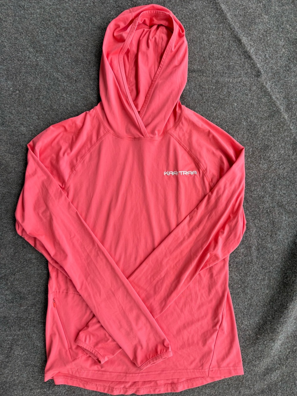 Kari Traa Coral Pink Hooded Long-Sleeve Pullover